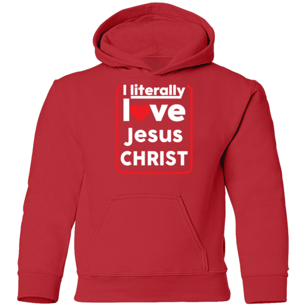 I Literally Love Jesus CHRIST red hoodie